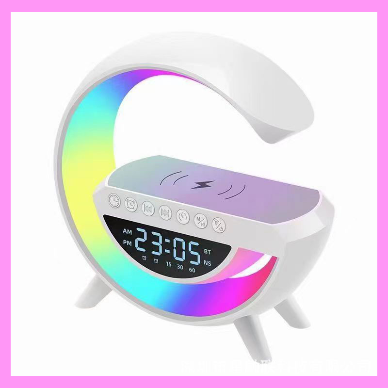 11-02 Multifunctional Night Light: Bluetooth Speaker + Wireless Charging + Clock + Alarm Clock