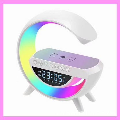 11-02 Multifunctional Night Light: Bluetooth Speaker + Wireless Charging + Clock + Alarm Clock