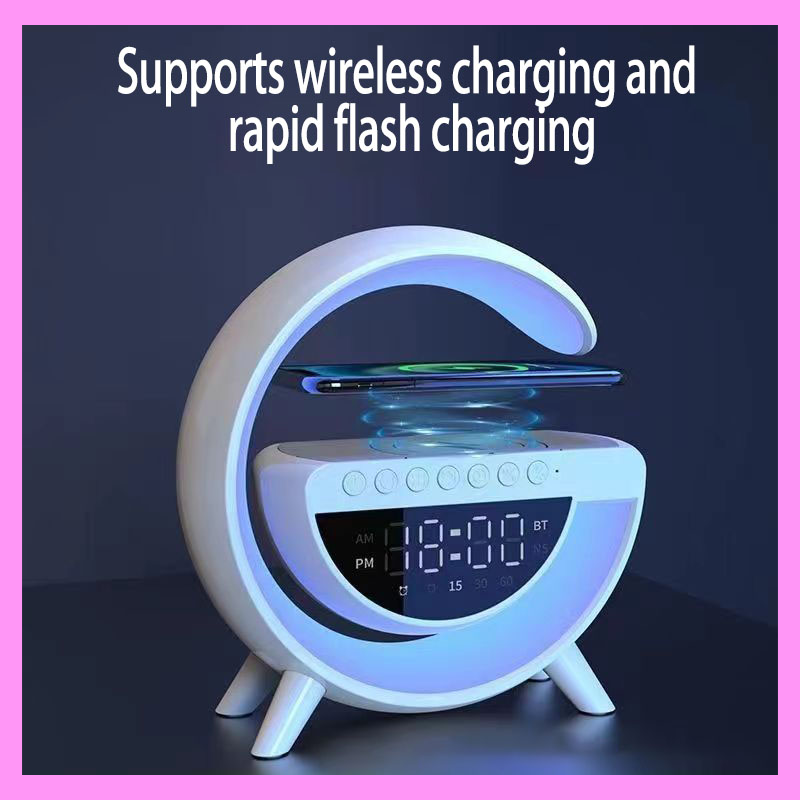 11-02 Multifunctional Night Light: Bluetooth Speaker + Wireless Charging + Clock + Alarm Clock