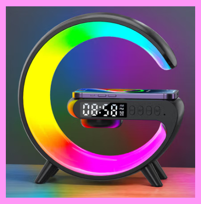 11-02 Multifunctional Night Light: Bluetooth Speaker + Wireless Charging + Clock + Alarm Clock