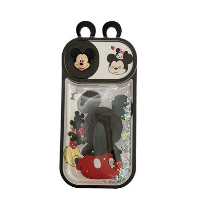 [3-4]Backflow Sand Mickey 13 for iPhone15ProMax Case Push Window 11 Apple 14 Anti-Shock Cute 12 Case