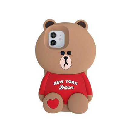 [2-5]Cartoon Bear Case for Samsung S23 Ultra/S21 Series - Protective Case