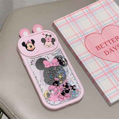 [3-4]Backflow Sand Mickey 13 for iPhone15ProMax Case Push Window 11 Apple 14 Anti-Shock Cute 12 Case