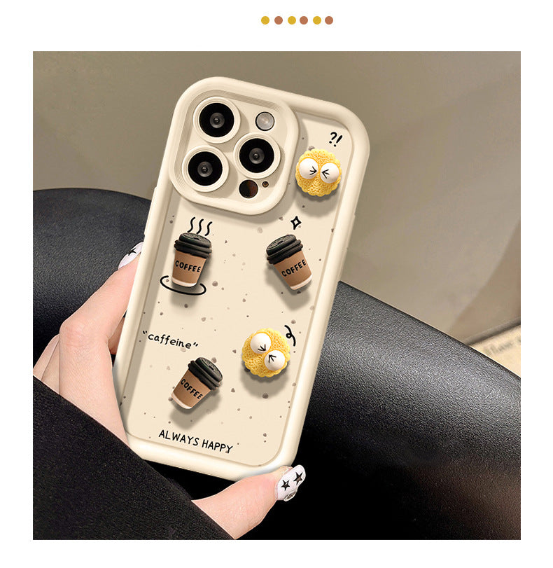 [2-2]Cute cinderblock cookies for Samsung S22 phone case S23ULTRA coffee doll personality personalized anti-wrestling men and women S24ULTRA