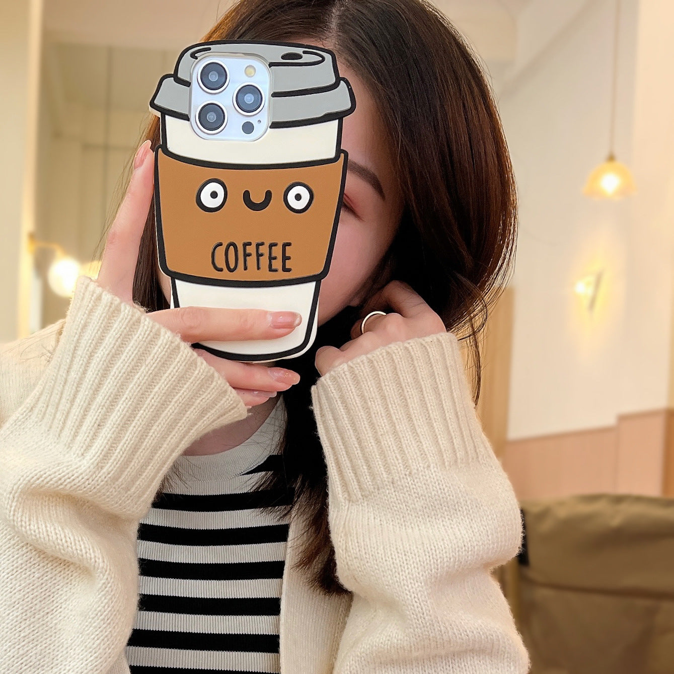 [3-5]Applicable Apple 16pro cute coffee cup phone case iPhone15/14/13/12proma x three-dimensional phone case